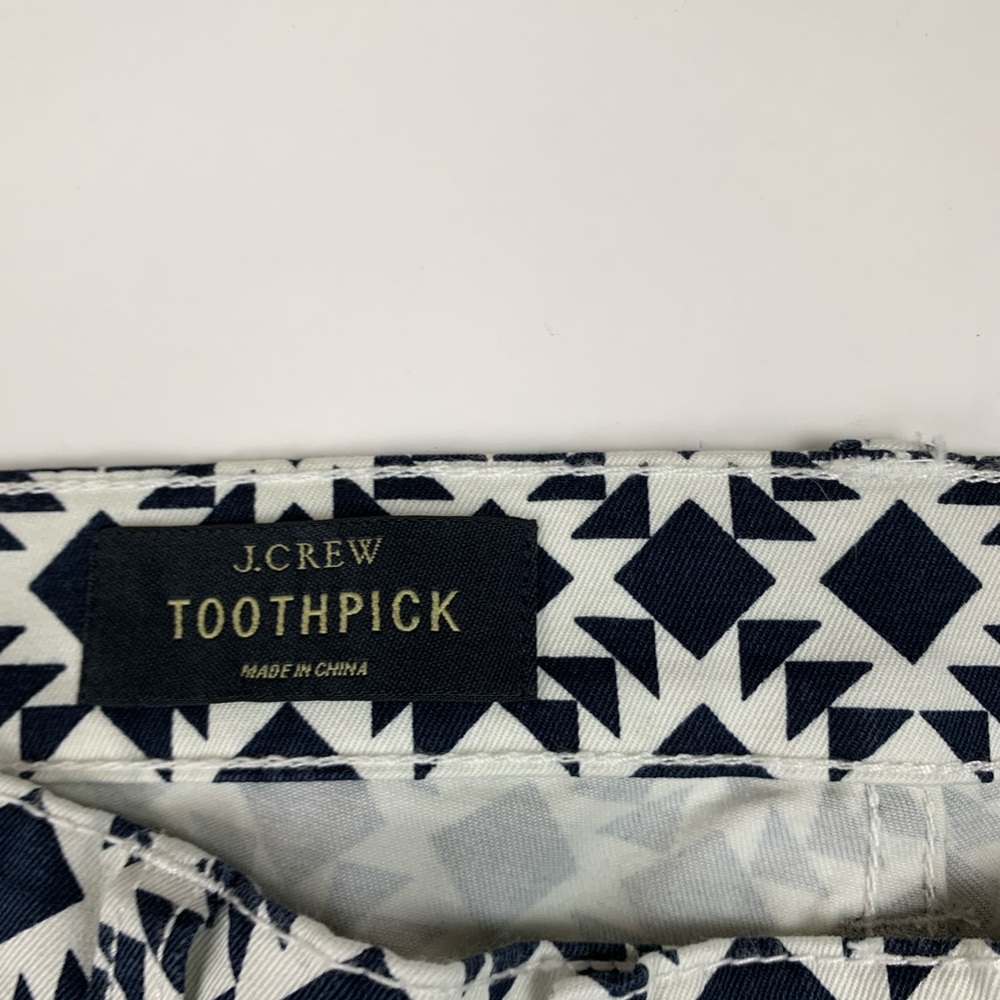 🚨 Final Sale🚨J. Crew Print Toothpick Ankle Jeans - Picture 5 of 7